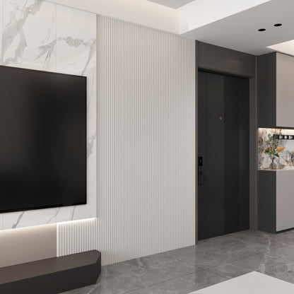 Wandverkleidung Wave Weiß 270x30 cm