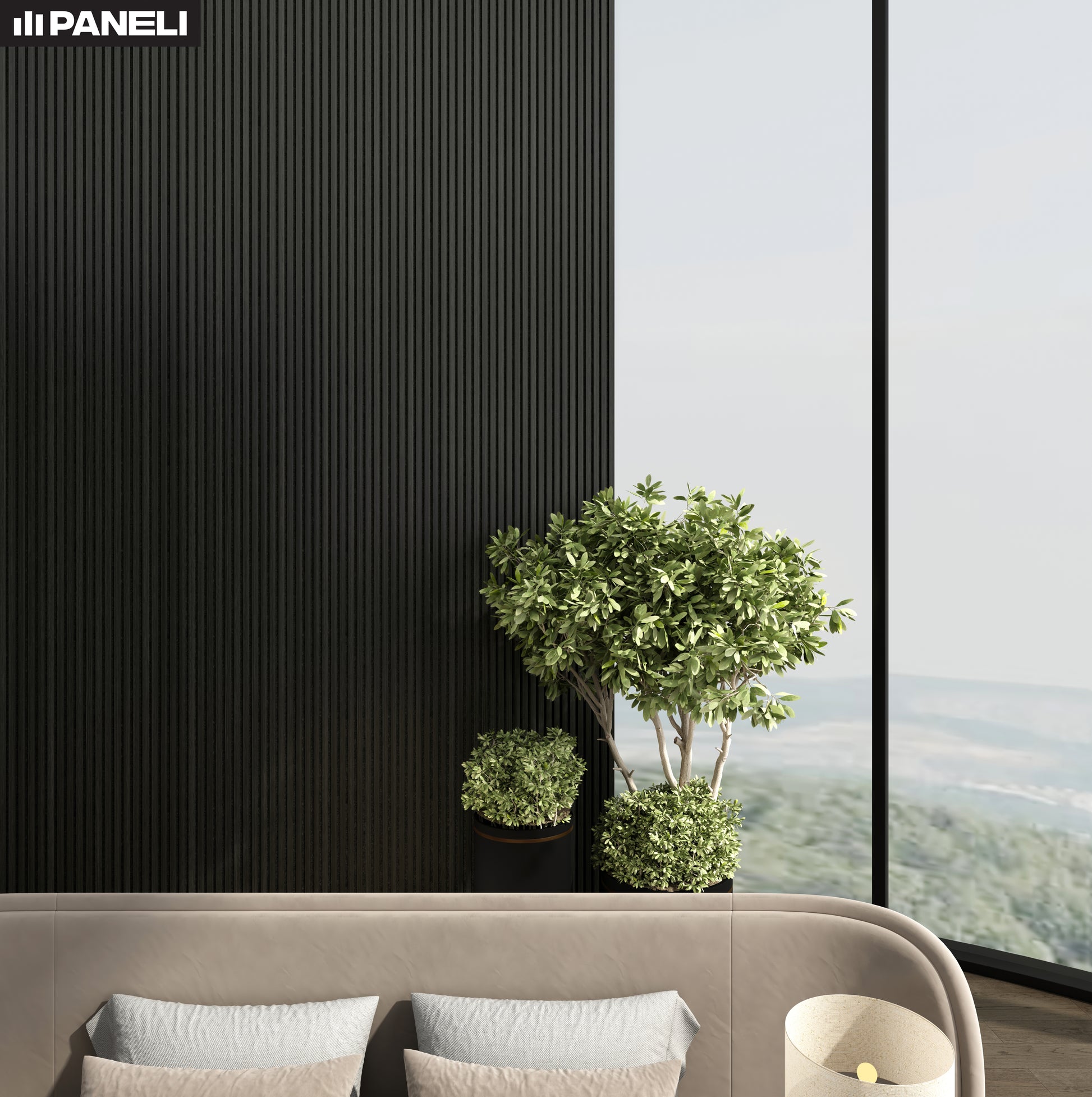 Drveni zidni paneli crni hrast