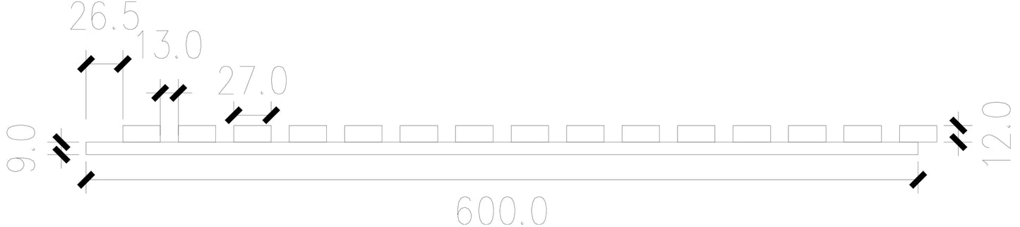 Akustikpaneel Eiche Natur 270x60 cm