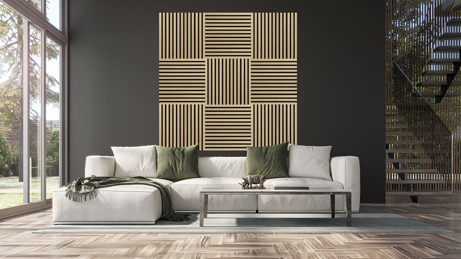 zidni drveni paneli s furnirom