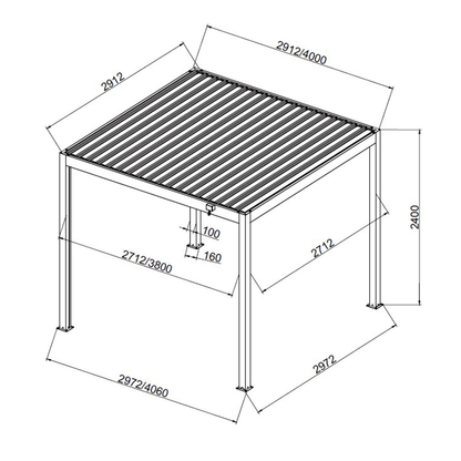 dimenzije pergola